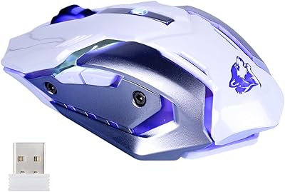 Souris de jeu sans fil rechargeable mingshin - souris optique usb avec clic