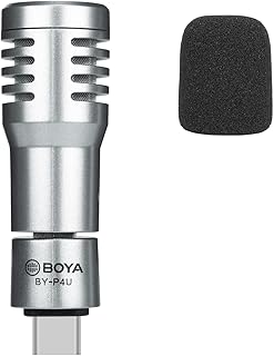 Boya boya 4u usb-c mini microphone mobile, compatible avec les appareils android/ordinateur portable/type-c