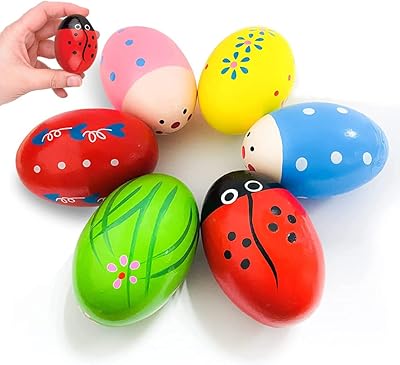 Maracas egg shakers pour enfants - pack de 6 - jouet musical
