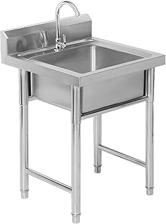 Évier multi-usage évier de cuisine autoportant en acier inoxydable lavage des mains