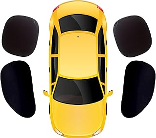 Pare-soleil de fenêtre de voiture (paquet de 4), facile à coller sur le verre