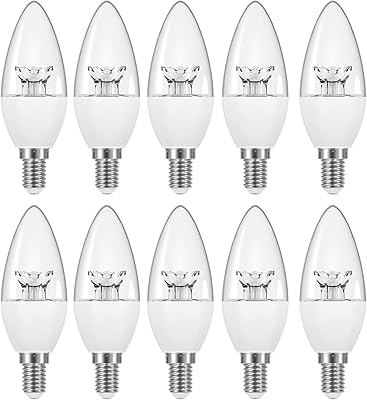 Ampoule bougie classique transparente led osram e14 49 w blanc chaud
