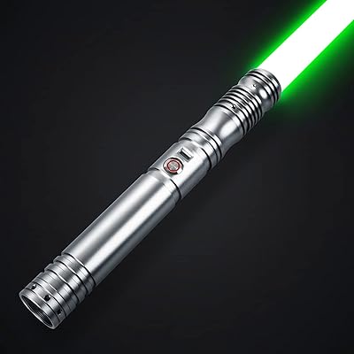 Épée lumineuse oscillante douce à lumière rvb 12 couleurs - épée en métal
