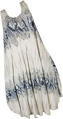 Robe irrégulière imprimée sans manches à col rond pour femmes (s-5xl)