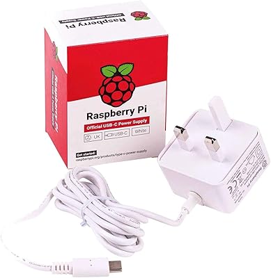 Alimentation officielle rp4 britannique raspberry pi - 5,1 v 3a type-c