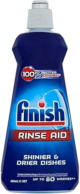 Produit de rinçage pour lave-vaisselle finish plus brillant et plus sec, original, 400