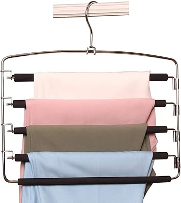Cintre multi-pantalons xifor 5 couches, cintres antidérapants peu encombrants doublés de mousse