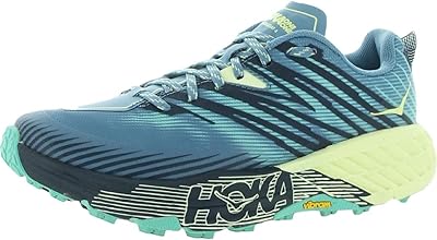 Baskets hoka one one speedgoat 4 wide mesh bleu majolique chiné pour femmes