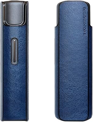 Étui de protection en cuir pu compatible avec iq-os lil solid 2.0 (bleu)