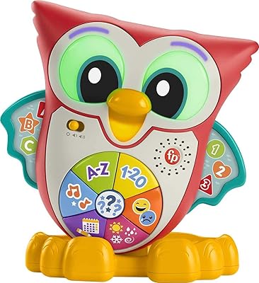 Fisher-price linkimals chouette lumineuse et jouet d'apprentissage éducatif musical interactif avec lumières