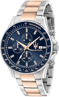 Montre chronographe sveda pour homme 44 mm, couleur argent, chronographe, argent, chronographe