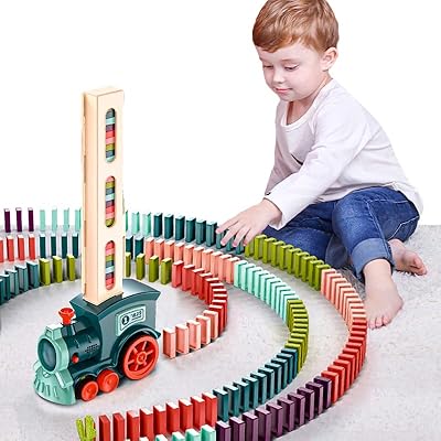 Ensemble de train domino moon min 180 pièces, ensemble de jouets de train