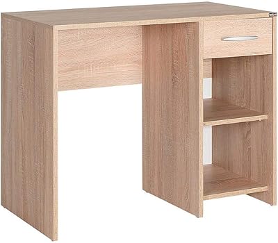 Bureau adore furniture trendline avec tiroir et étagère, 90 cm x 75 cm