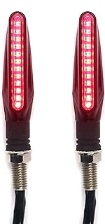 2 pièces yuestar clignotants de moto indicateurs d'effet de course universels modèle d'eau