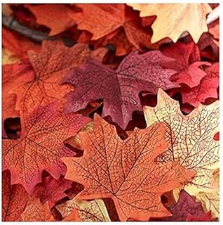 100 pièces assorties de feuilles d'érable en fausse soie colorées pour les cadeaux