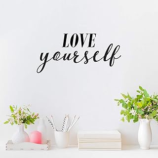 Autocollant mural en vinyle love yourself 11" x 23" autocollants