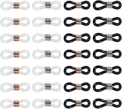 Outnice 100 pièces extrémités de chaîne de lunettes réglables, connecteurs d'extrémité élastiques