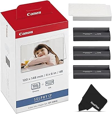 Jeu de papiers à encre couleur canon kp-108, format carte postale, 100 x