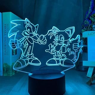 Veilleuse led 3d avec sonic le hérisson et tails pour la décoration