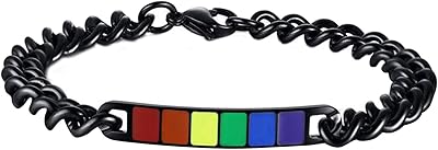 Guangming - bracelets d'amoureux arc-en-ciel simples, bijoux de couple, cadeau idéal pour un anniversaire