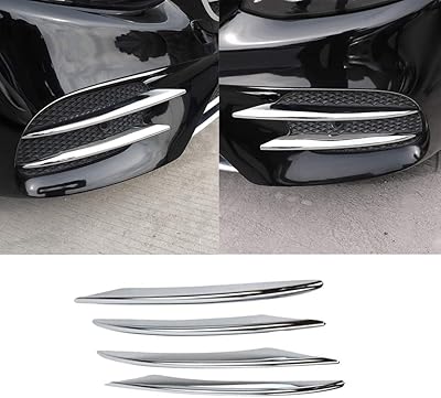Grille d'angle avant chromée pour phares antibrouillard latéraux de ventilation, couverture extérieure