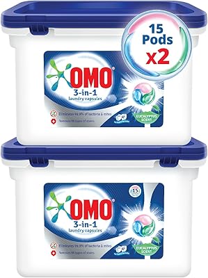 Capsules de lessive omo 3 en 1, 15 capsules (paquet de 2). Des produits variés pour tous les besoins sur Diaytar Sénégal