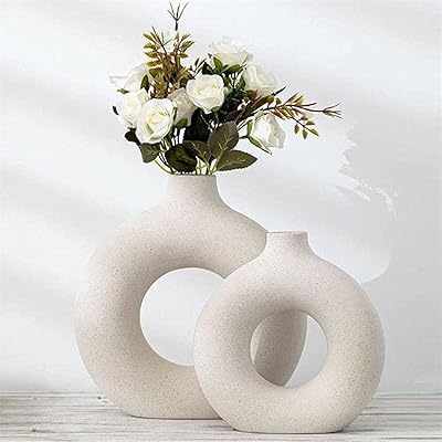 Vase à beignets en céramique kleen, vase de pampa créatif pour une décoration