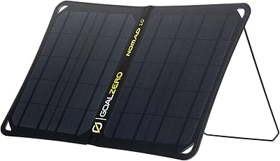 Panneau solaire goal zero nomad 10 pour unisexe, noir, taille unique