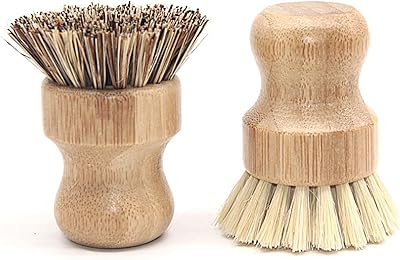 Dayong lot de 2 brosses à vaisselle brosse récurer en sisal