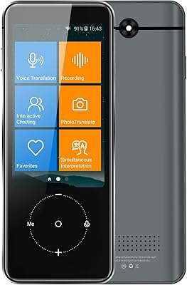 Appareil de traduction de langue, traducteur vocal portable de 107 langues avec écran