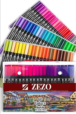 Crayons de couleur double pointe 60 pièces