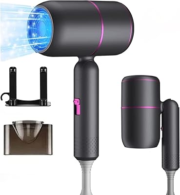 Sèche-cheveux ionique léger rosie forth, sèche-cheveux pliable 2000 w avec concentrateur, parfum floral