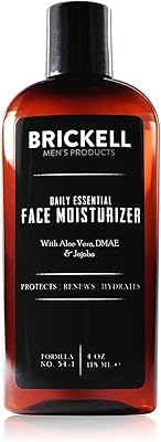 Brickell men's essential daily facial moisturizer, lotion pour le visage naturelle et biologique
