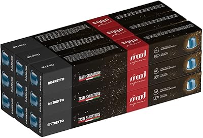Capsules mod en aluminium compatibles avec nespresso, ristretto et nespresso, marron, paquet