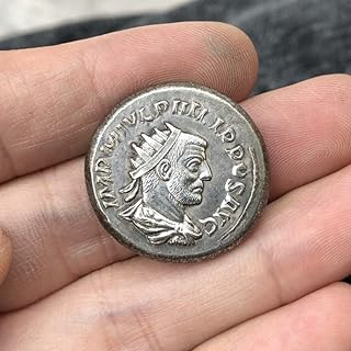 Pièces de monnaie romaines en cuivre argenté et pièces antiques d'artisanat étranger irrégulier