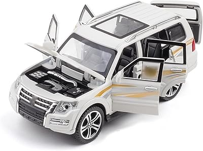 1:32 mitsubishi et pajero suv tout-terrain modèle de voiture en alliage avec son