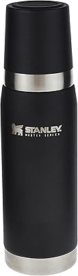 Flacon isotherme en acier inoxydable stanley master, noir, 1,3 l