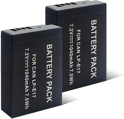 Batterie rechargeable au lithium polymère iwinner lp-e17 1040 mah, paquet de 2