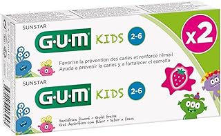 Dentifrice au fluor pour enfants gam à partir de 3 ans 2 x