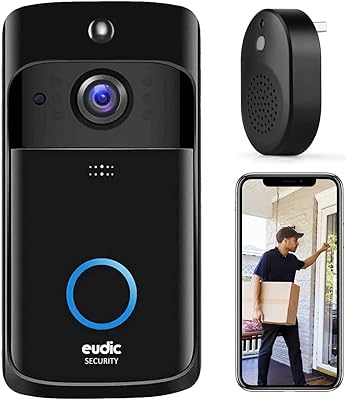Caméra de sonnette sans fil wifi avec audio bidirectionnel caméra de surveillance vidéo