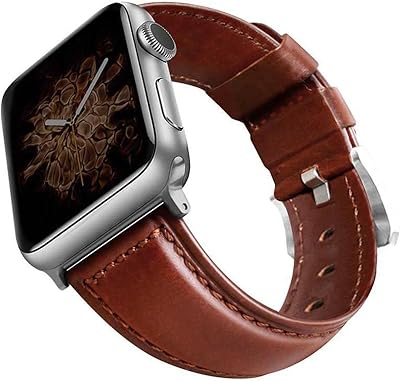 Bracelet en cuir monterrey cordovan pour apple watch 42/44 mm de viva madrid