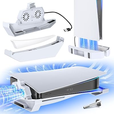Support avec ventilateur de refroidissement silencieux pour ps5, support de station de refroidissement