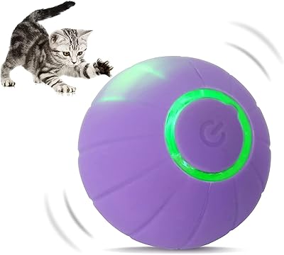 Jouet interactif intelligent pour chat roulement automatique pour animal de compagnie d'intérieur