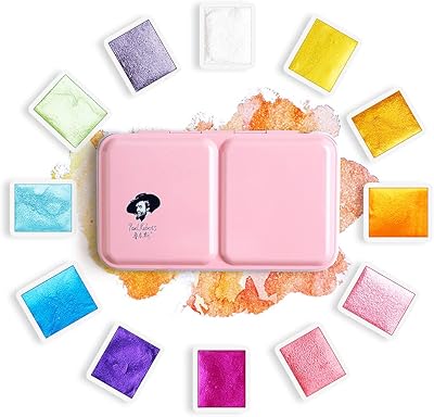 Ensemble d'aquarelles paul rubens - 12 couleurs chatoyantes de qualité artiste dans une couleur