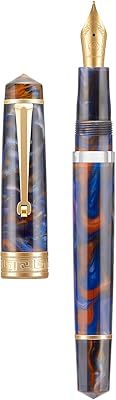 Stylo plume p20 avec piston en résine violette, stylo signature professionnel à pointe
