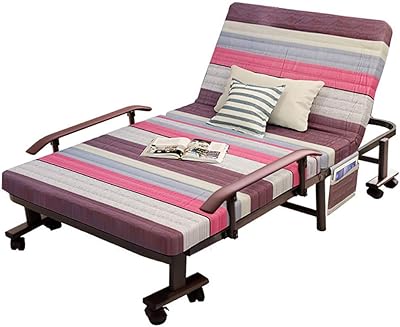 Lit pliant, lit simple pliant portable, lit pliant à roulettes, chaise de sieste