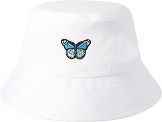 Chapeau seau papillon, chapeau seau brodé mode unisexe réversible pliable, chapeau de pêcheur d'été pour femmes et hommes (blanc), blanc, 30. Diaytar : Parce que bien acheter, c'est économiser