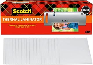 Le pack combiné de plastification thermique scotch comprend 20 sacs de plastification au