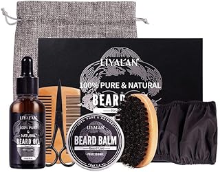 Kit de soins de barbe de luxe pour hommes guang ying huile à