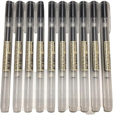 Stylo à bille à encre gel moma moji 0,5 mm, noir, 10 pièces